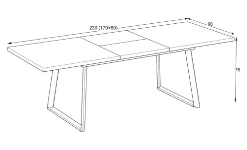 Masa Living Extensibila Lavinya 170 cm Bej Deschis