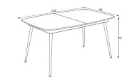 Masa Living  Extensibila Yense 145 cm Gri 1