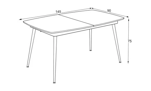 Masa Living  Extensibila Yense 145 cm Gri