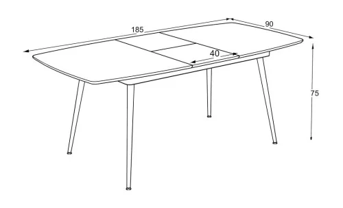 Masa Living  Extensibila Yense 145 cm Gri