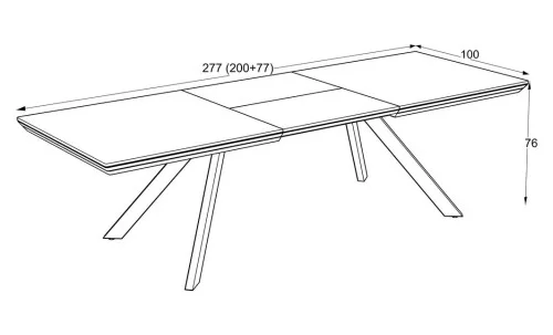 Masa Living Extensibila Corin 200 cm Alb