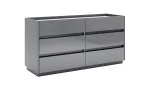 Comodă Teo TO66 cu 6 Sertare, Gri Mat 