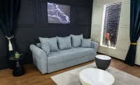 Canapea Extensibilă Elsa Bonell Mini, Gri albastrui