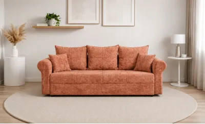 Canapea Extensibilă Elsa Memory Mini, Caramiziu