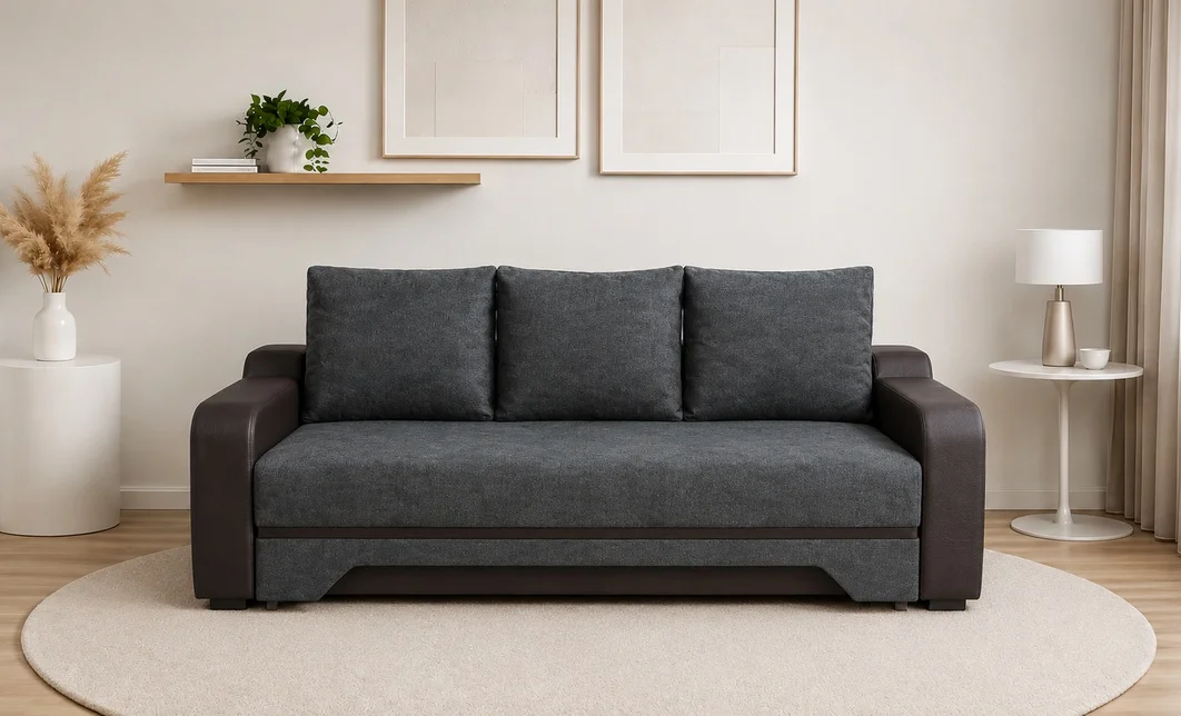 Canapea Extensibilă Royal Bonell Max, Gri antracit