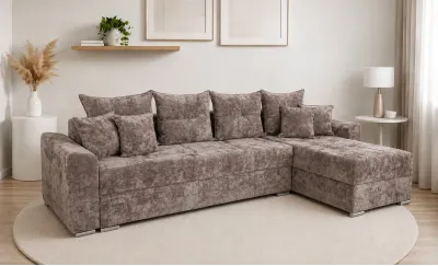 Colțar Extensibil Barcelona XXL Memory Maro - Kim 4