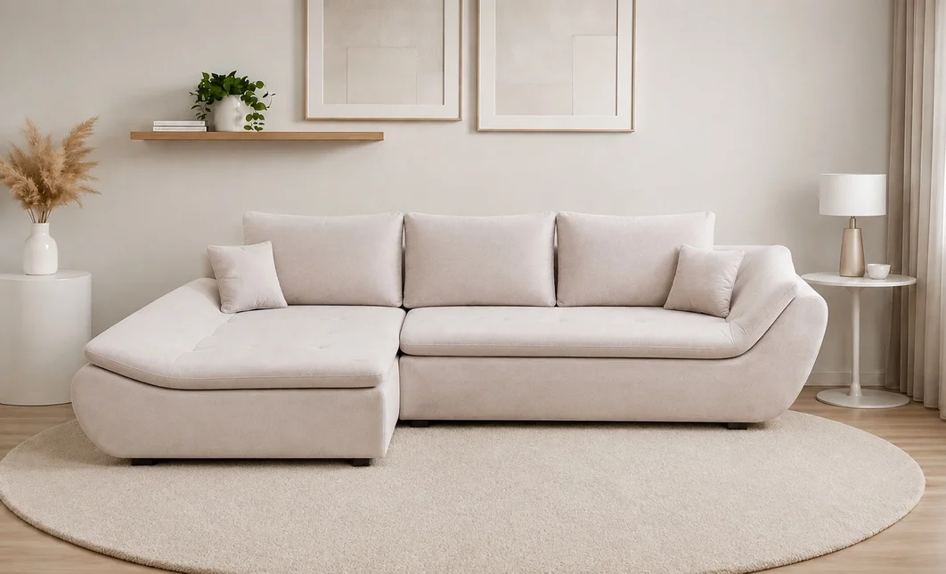 Colțar Extensibil Relax Bej Deschis - Vega 03 Stânga