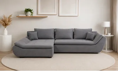 Colțar Extensibil Relax Gri Deschis - Vega 33 Stânga