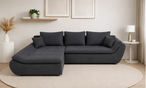 Colțar Extensibil Relax Gri Închis - Vega 35 Stânga