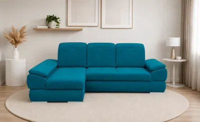 Colțar Extensibil Denver 2 Turcoaz - Vega 25 Stânga