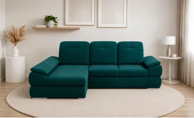 Colțar Extensibil Denver 2 Verde - Vega 27 Stânga