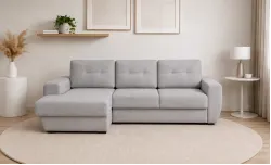 Colțar Extensibil Edison Gri - Vega 10 Stânga