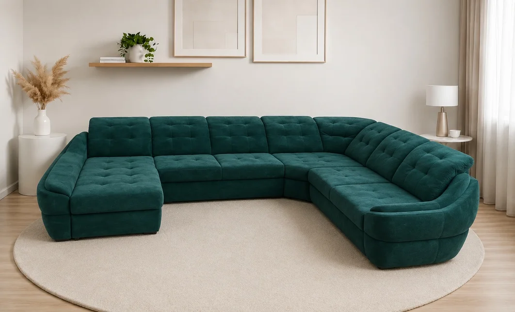 Colțar Extensibil Space XXL Verde - Vega 27 Stânga