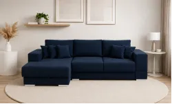 Colțar Extensibil Boston Albastru închis- Vega 39 Stânga