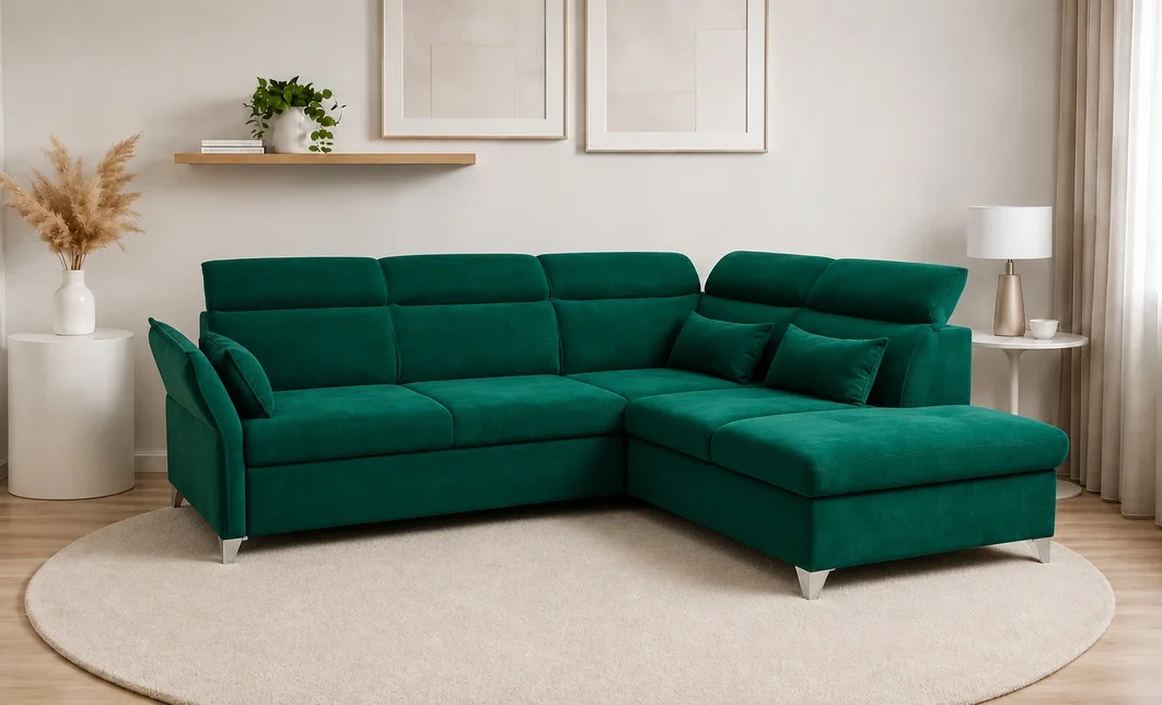 Colțar Extensibil Barry Verde - Vega 27 Dreapta