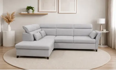 Colțar Extensibil Barry Gri Deschis - Vega 04 Stânga