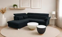 Colțar Extensibil Barry Negru - Vega 70 Dreapta
