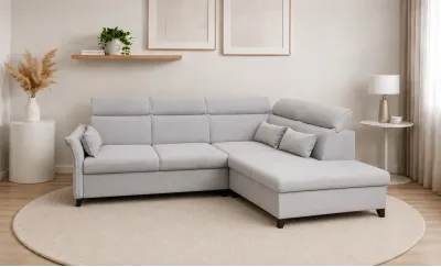 Colțar Extensibil Barry Gri Deschis - Vega 04 Dreapta
