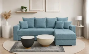 Colțar Extensibil Claudia Mare XXL Bonell Albastru Deschis - Aragon 75 Interschimbabil