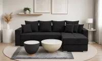Colțar Extensibil Claudia Mare XXL Bonell Negru - Aragon 99, Interschimbabil