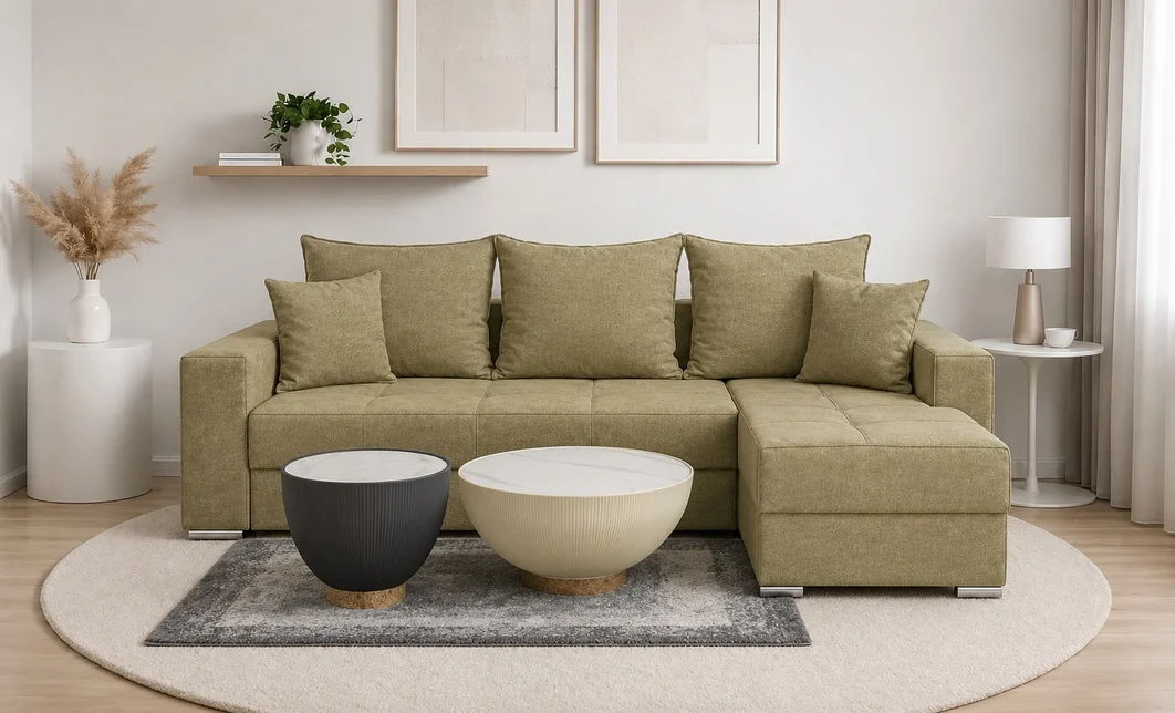 Colțar Extensibil Claudia XXS Memory Verde Olive - Aragon 35 Interschimbabil