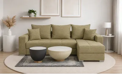 Colțar Extensibil Claudia XXS Memory Verde Olive - Aragon 35 Interschimbabil