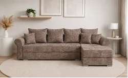 Colțar Extensibil Elsa XXL Memory Maro - Kim 4 Interschimbabil