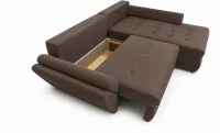 Colțar Extensibil Confort cu Spumă HR, Maro Deschis 3