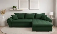 Colțar Extensibil Confort cu Spumă HR, Verde Smarald