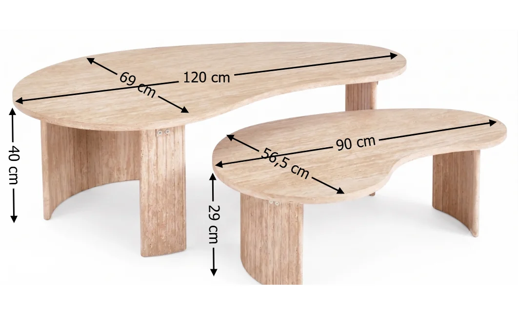 Set 2 Măsuțe Cafea CT 8111 Natural 1