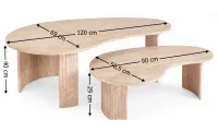 Set 2 Măsuțe Cafea CT 8111 Natural 1
