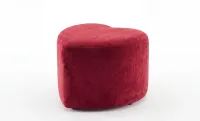 Taburet Tapițat Inimă Roșu 2