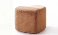 Taburet Tapițat Inimă Bej Închis 3