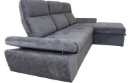 Colțar Extensibil Oliver Luka cu Ladă Depozitare, Șezlong Dreapta, Gri 5