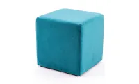 Taburet Tapițat Cub Turcoaz 3