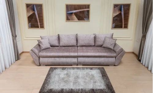Canapea Extensibilă Confort Paradisso cu Spumă HR, Maro