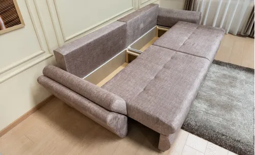Canapea Extensibilă Confort Paradisso cu Spumă HR, Maro