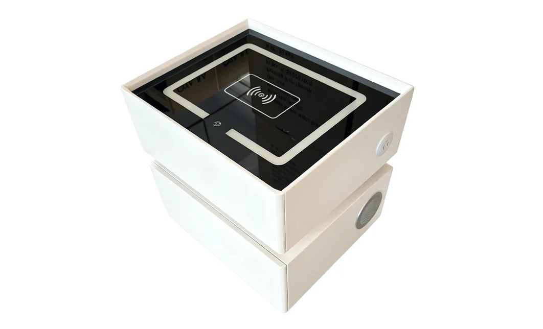 Noptieră Smart Multifuncțională KJN6251 Albă 2 Sertare 2