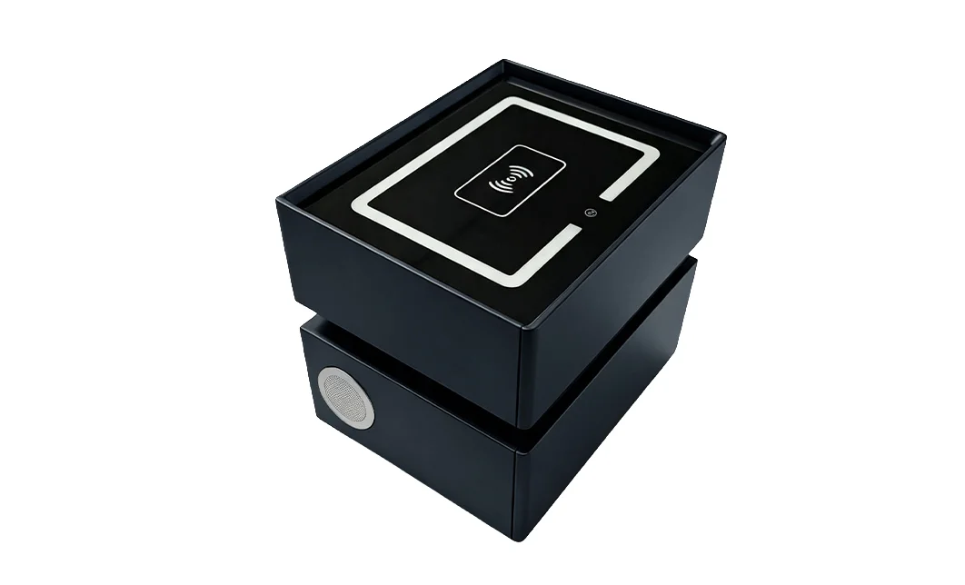 Noptieră Smart Multifuncțională KJN6251 Neagră 2 Sertare 3