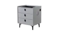 Noptieră Smart Multifuncțională KJN5754 Gri 3 Sertare 2