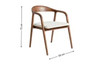Scaun Living KJC6257 Lemn Bej 2