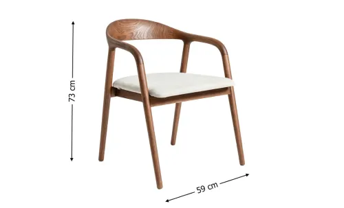 Scaun Living KJC6257 Lemn Bej