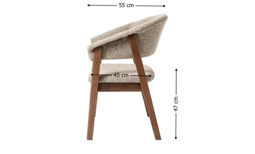 Scaun Living KJC6274 Lemn Bej