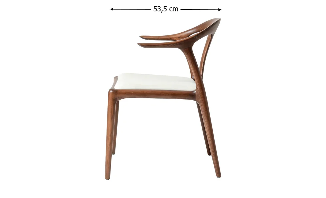 Scaun Living KJC7405 Lemn Alb 4