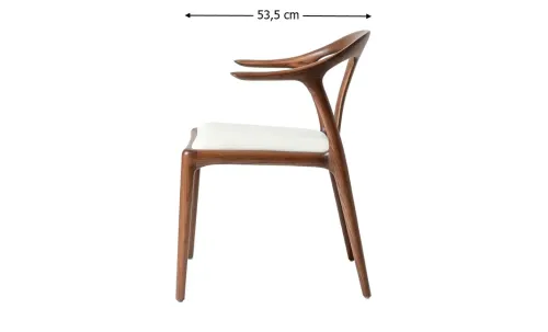 Scaun Living KJC7405 Lemn Alb