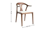 Scaun Living KJC7405 Lemn Alb 3