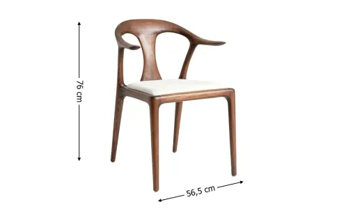 Scaun Living KJC7405 Lemn Alb