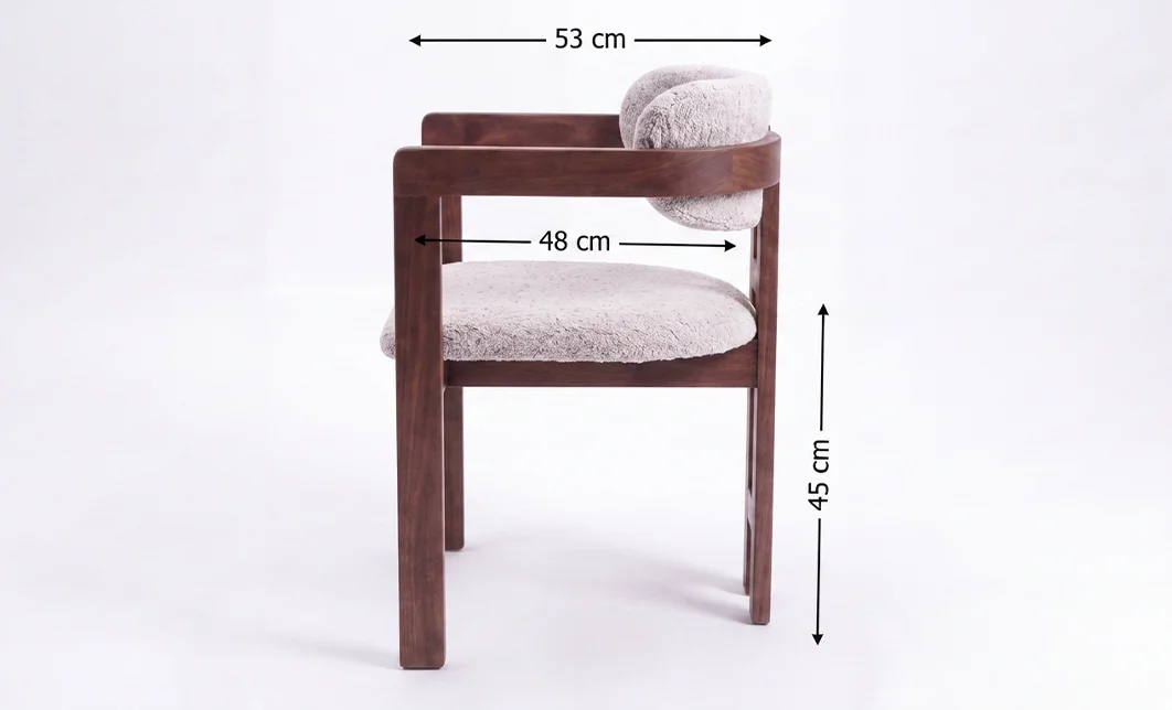 Scaun Living KJCLM59 Lemn Nuc/Gri 3