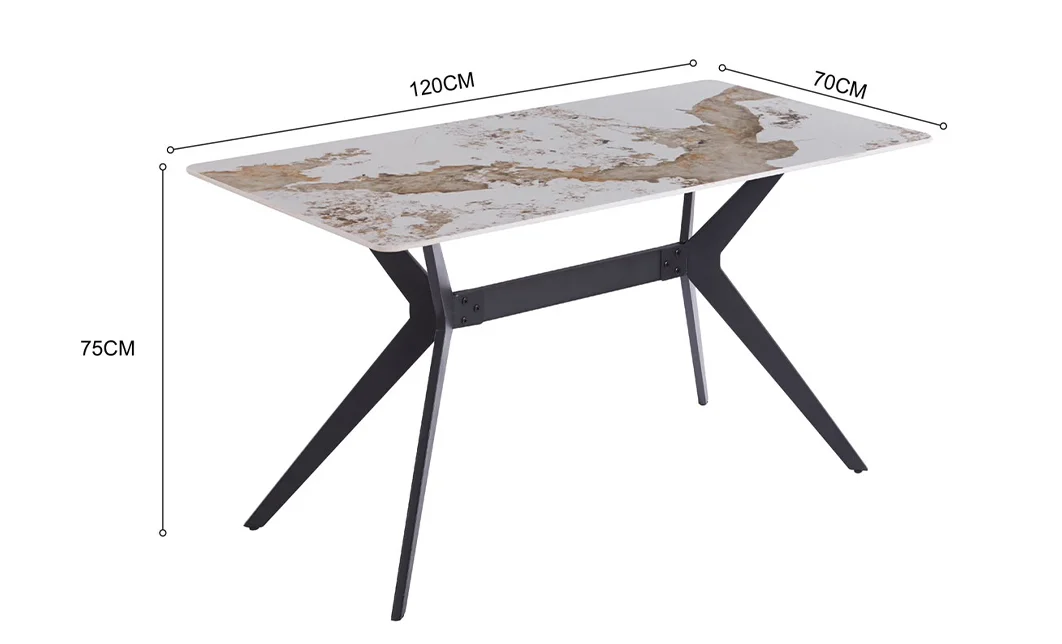 Set Masă Living cu 4 Scaune KJD7180 PANDORA Bej 3
