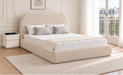 Set KJB3861 cu Saltea Bonell Aloe Vera și Somieră Rabatabilă, 160x200, Bej